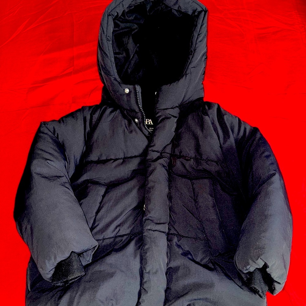 Zara Black Fleece-Lined Jacket